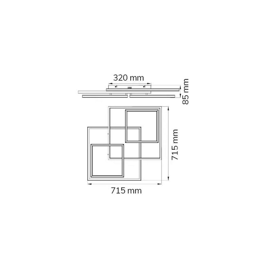 Wofi 10644 - LED Dimmable surface-mounted chandelier VISO LED/62W/230V
