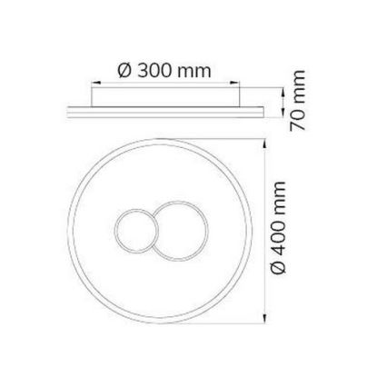 Wofi 11246 - LED Dimmable ceiling light NADRA LED/27W/230V