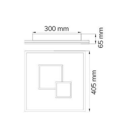 Wofi 11247 - LED Dimmable ceiling light NADRA LED/27W/230V