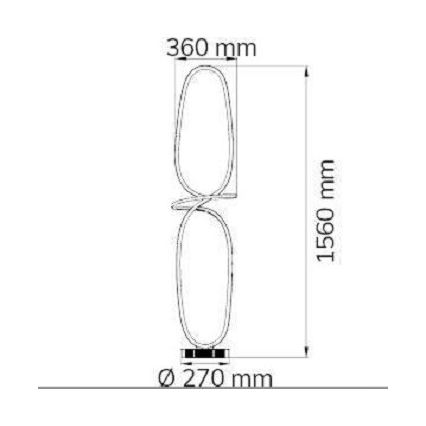 Wofi 11555 - LED Dimmable floor lamp MADISON LED/51,5W/230V 2700-5500K +RC