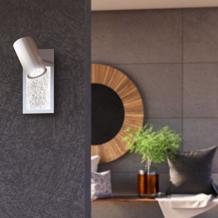 Wofi 11589 - LED Wall spotlight BALI 1xGU10/5W/230V + LED/6W/230V