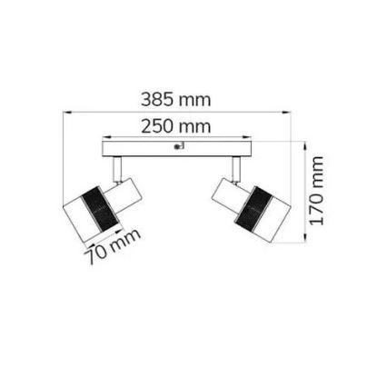 Wofi 11650 - Spotlight DORAL 2xE14/28W/230V