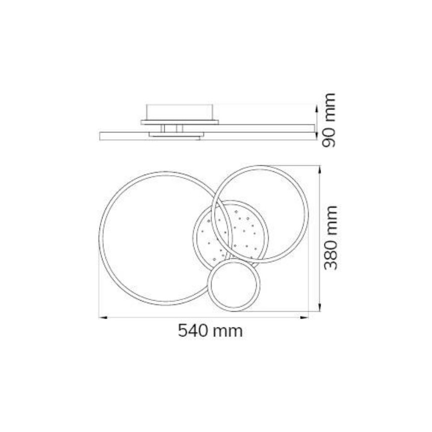 Wofi 11657 - LED Dimmable surface-mounted chandelier KIAH LED/32,5W/230V 3000K