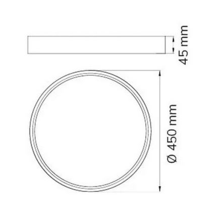 Wofi 12055 - LED Dimmable ceiling light DUBAI LED/27,5W/230V white