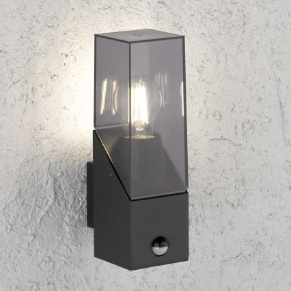 Wofi 12224 - Outdoor wall light with a sensor MARCOS 1xE27/23W/230V IP54