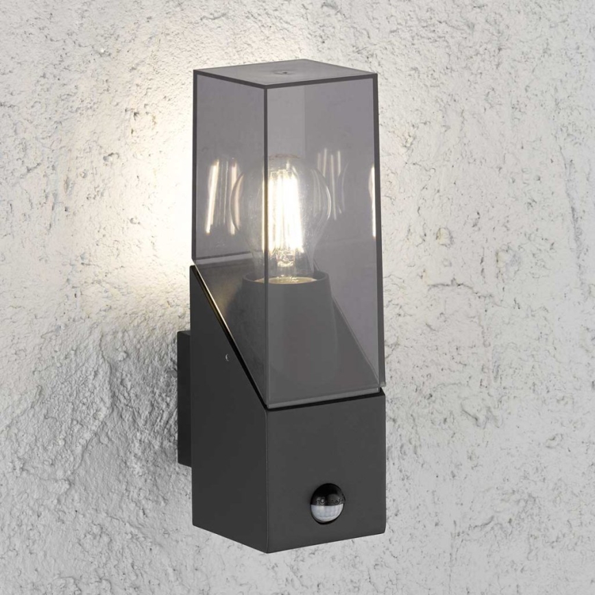 Wofi 12224 - Outdoor wall light with a sensor MARCOS 1xE27/23W/230V IP54
