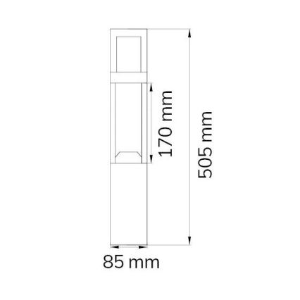 Wofi 12228 - LED Outdoor lamp SIERRA LED/10W/230V IP54 50,5 cm