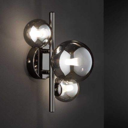Wofi 4014.03.24.9000 - LED Wall light VILLA 3xG9/3W/230V black/shiny chrome