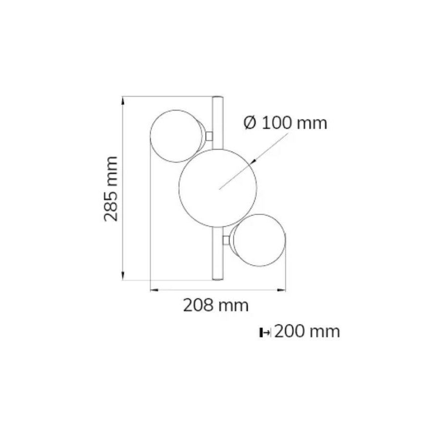 Wofi 4014.03.24.9000 - LED Wall light VILLA 3xG9/3W/230V black/shiny chrome