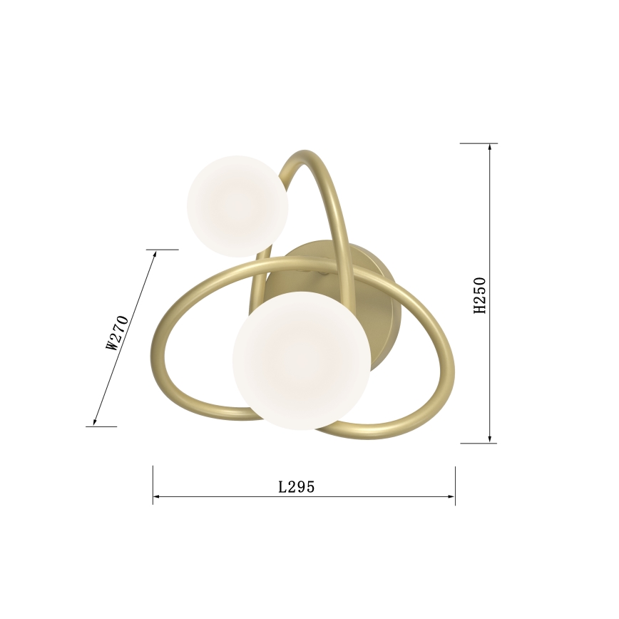 Wofi 4014-201 - LED Wall light NANCY 2xG9/3,5W/230V gold/white