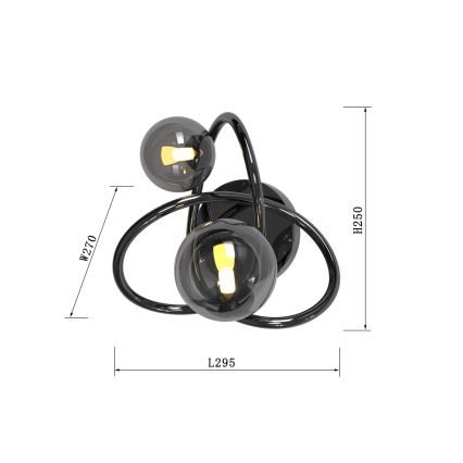 Wofi 4014-205 - LED Wall light NANCY 2xG9/3,5W/230V black/shiny chrome