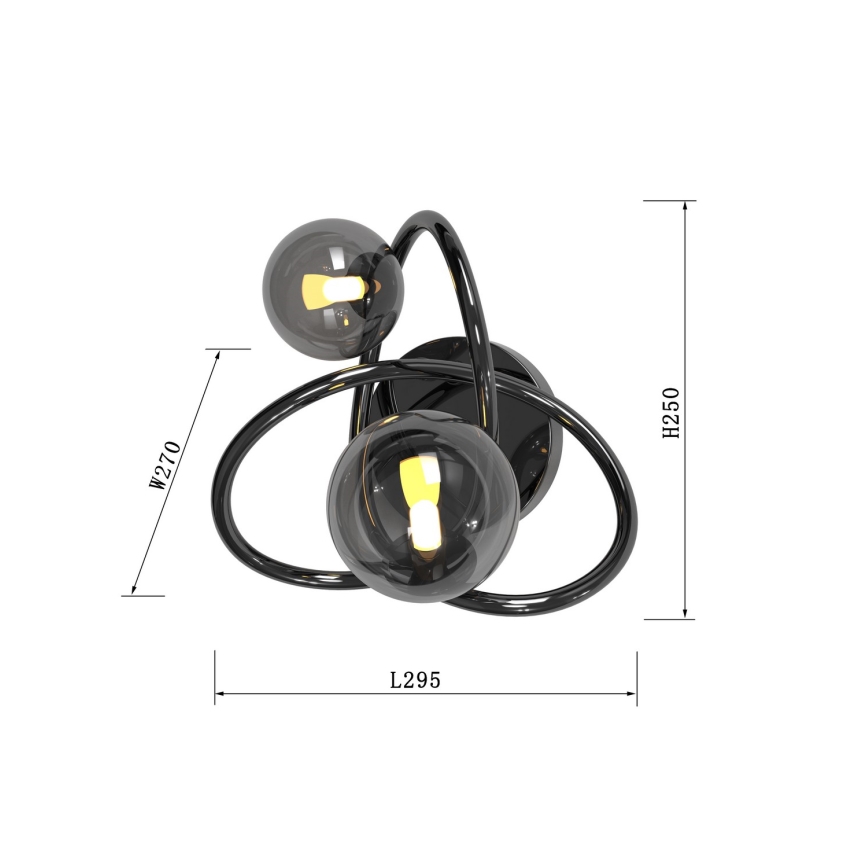 Wofi 4014-205 - LED Wall light NANCY 2xG9/3,5W/230V black/shiny chrome