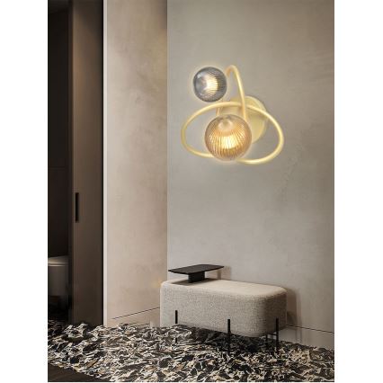 Wofi 4015-204 - LED Wall light METZ 2xG9/3,5W/230V gold/grey