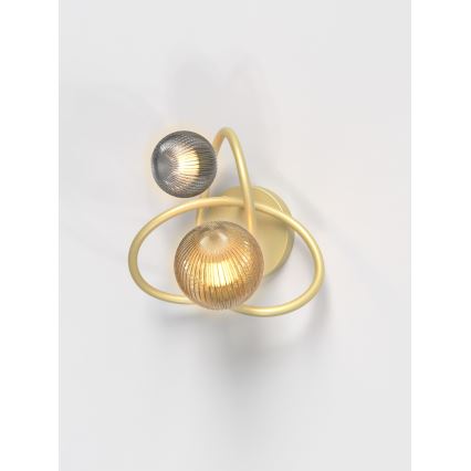 Wofi 4015-204 - LED Wall light METZ 2xG9/3,5W/230V gold/grey