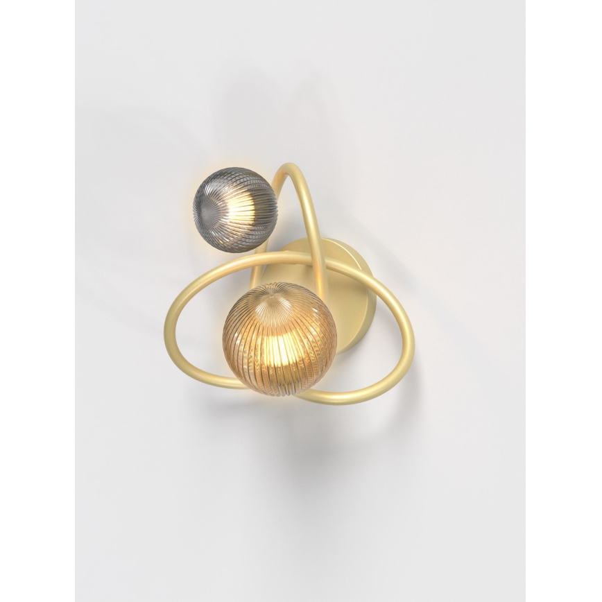 Wofi 4015-204 - LED Wall light METZ 2xG9/3,5W/230V gold/grey