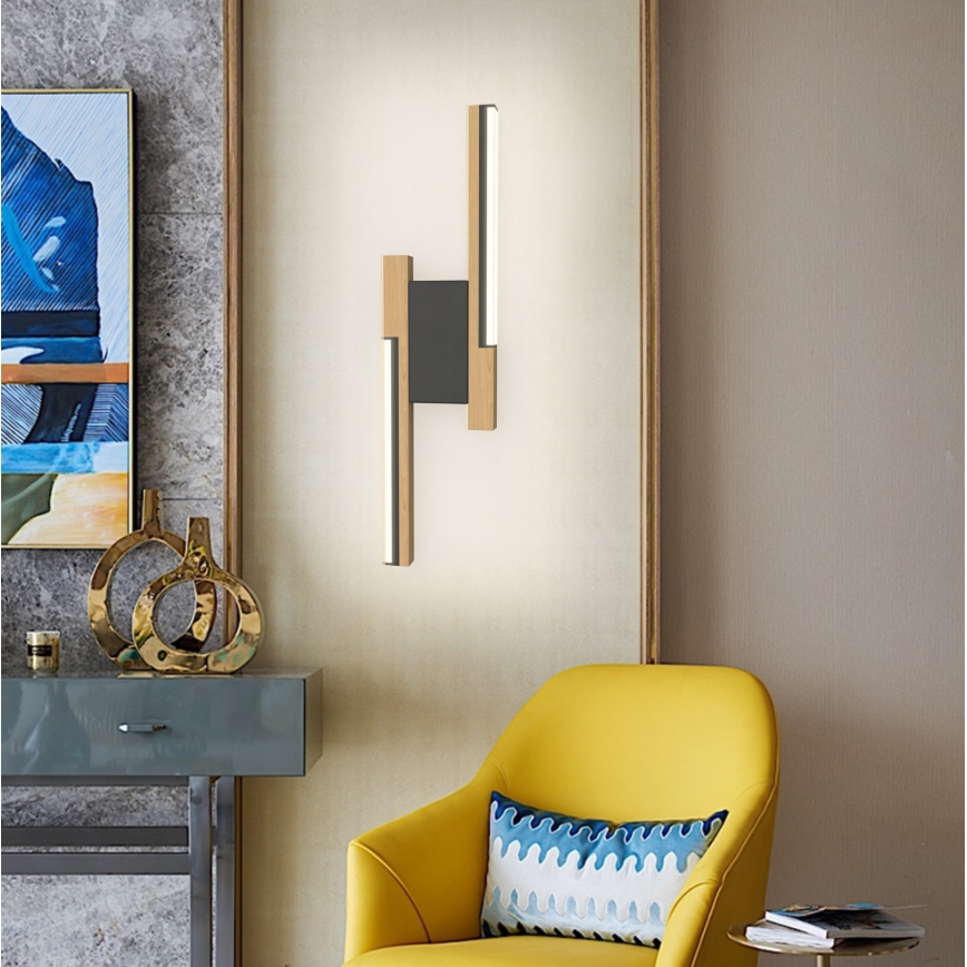 Wofi 4031-206- Dimmable LED wall light PALERMO 11W/230V rubberwood