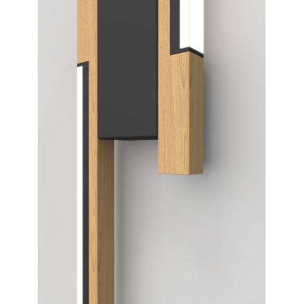 Wofi 4031-206- LED Dimmable wall light PALERMO 11W/230V wood/black