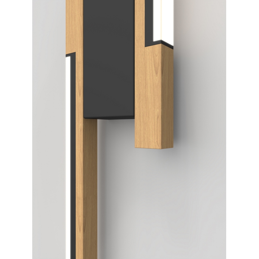 Wofi 4031-206- LED Dimmable wall light PALERMO 11W/230V wood/black