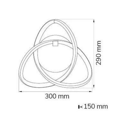 Wofi 4134.01.88.9000 - LED Wall light INDIGO LED/14W/230V