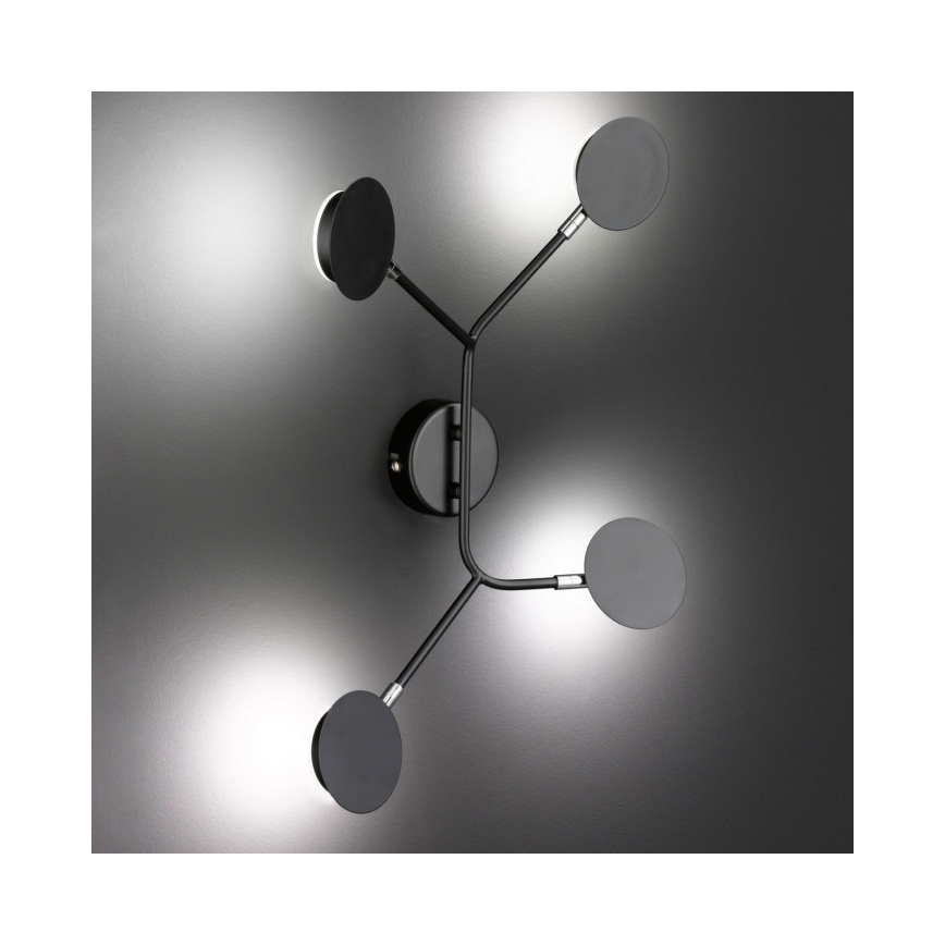 Wofi 446604109000 - LED Wall light BELIZE 4xLED/5W/230V 3000K black