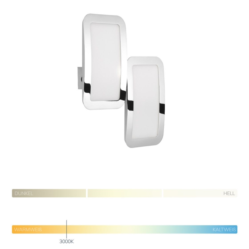 Wofi 4526.02.01.6000 - SET 2x LED Dimmable wall light SAGA LED/8W/230V
