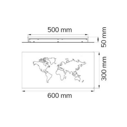 Wofi 4556.01.50.9600 - LED Wall decorative light LINDA LED/26W/230V 3000K