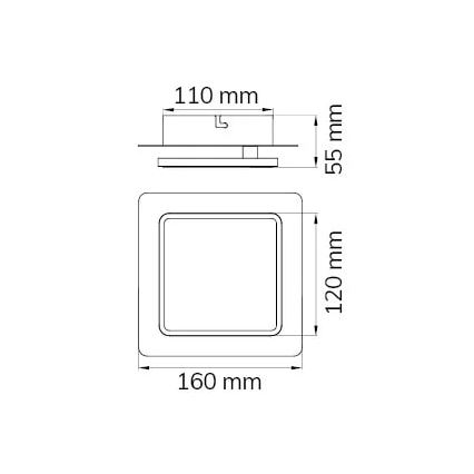 Wofi 4785.01.10.9000 - LED Wall light SUTTER LED/4,5W/230V 3000K black