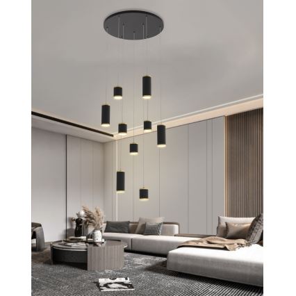 Wofi 5003-904 - LED Dimmable chandelier on a string TOULOUSE LED/57W/230V black/gold