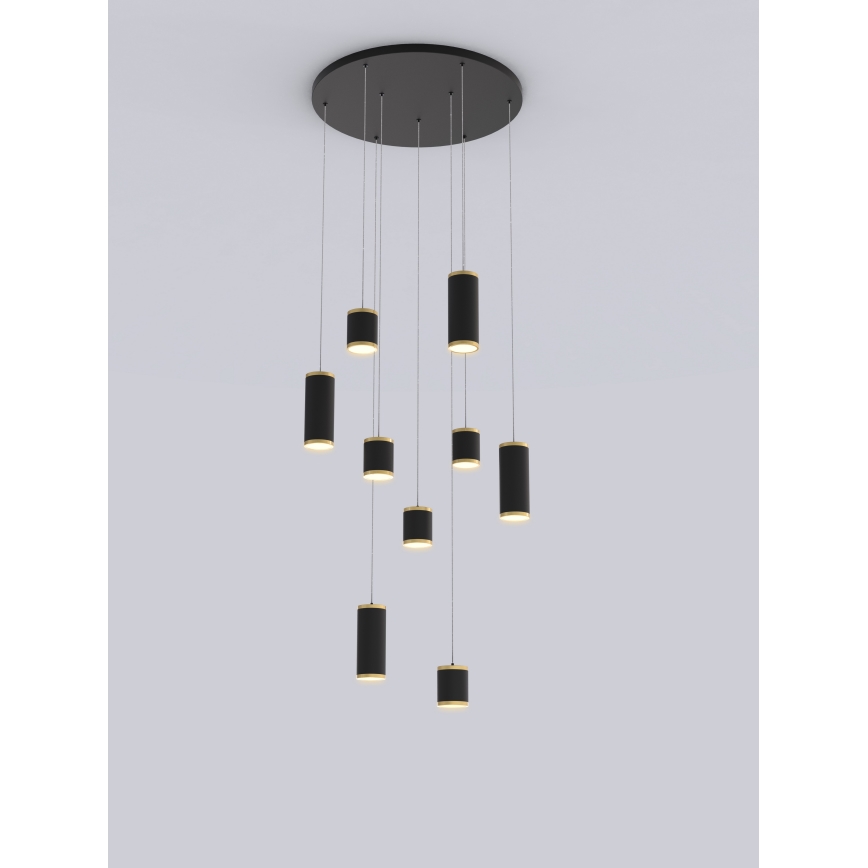 Wofi 5003-904 - LED Dimmable chandelier on a string TOULOUSE LED/57W/230V black/gold