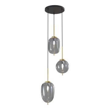 Wofi 5007-302 - Chandelier on a string BELLEVILLE 3xE14/40W/230V black/gold
