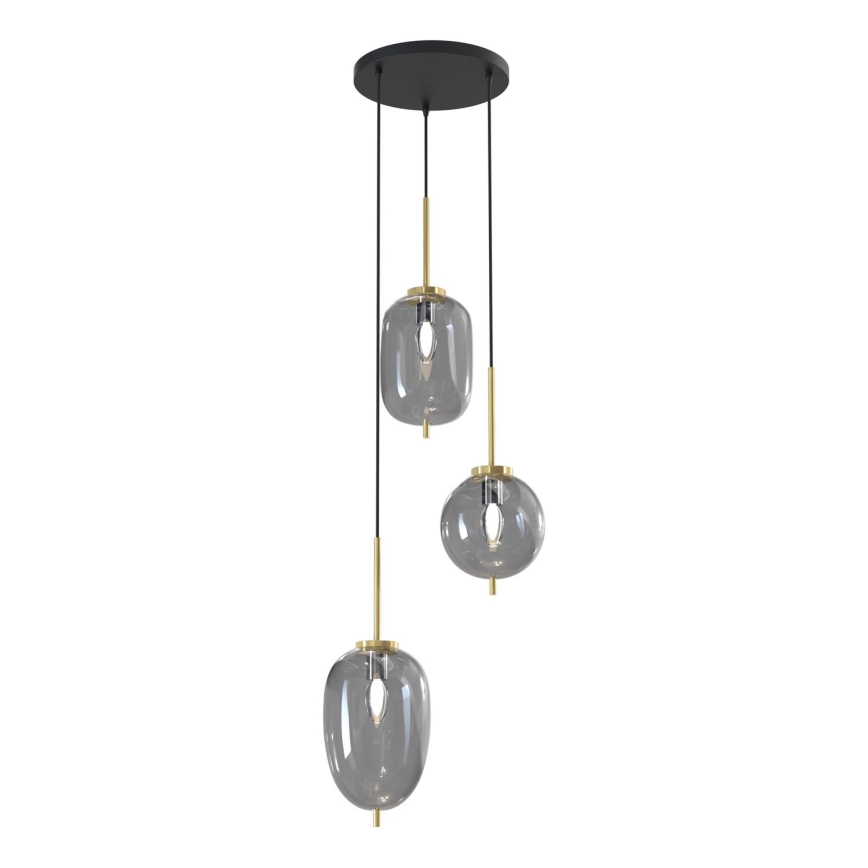 Wofi 5007-302 - Chandelier on a string BELLEVILLE 3xE14/40W/230V black/gold