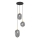 Wofi 5007-302 - Chandelier on a string BELLEVILLE 3xE14/40W/230V black/gold