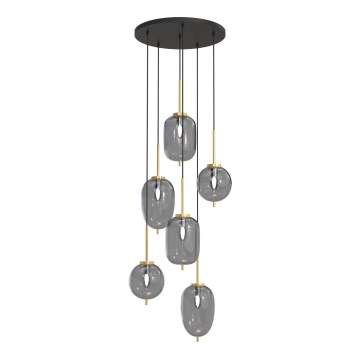 Wofi 5007-502 - Chandelier on a string BELLEVILLE 6xE14/40W/230V black/gold