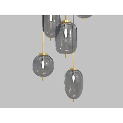 Wofi 5007-502 - Chandelier on a string BELLEVILLE 6xE14/40W/230V black/gold