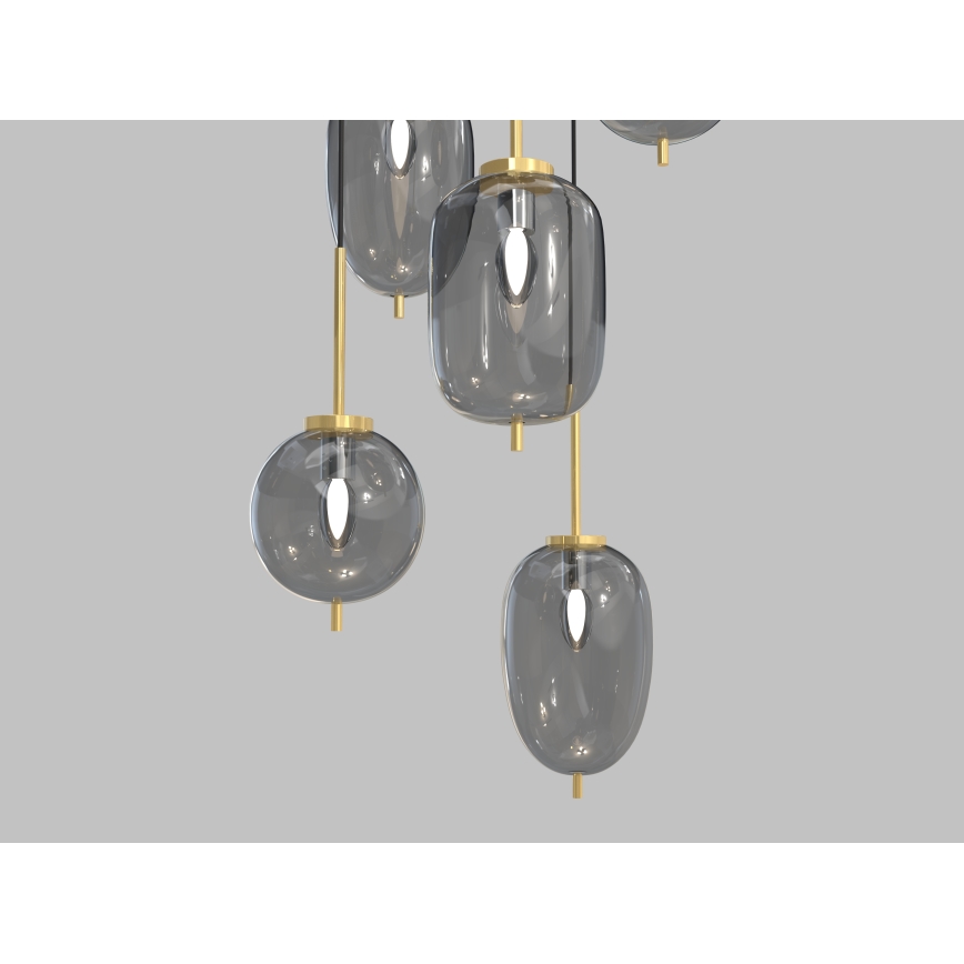 Wofi 5007-502 - Chandelier on a string BELLEVILLE 6xE14/40W/230V black/gold