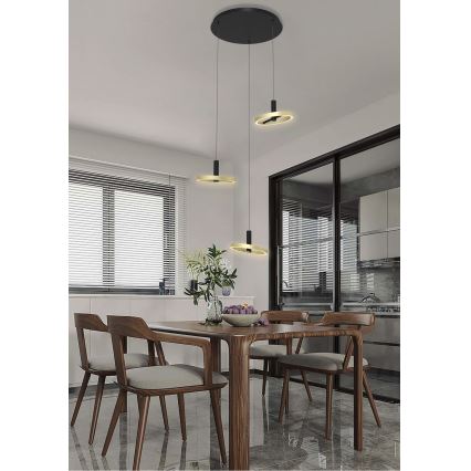 Wofi 5016-304 - LED Dimmable chandelier on a string BREST LED/26W/230V black/gold