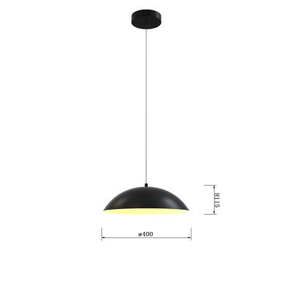 Wofi 6001-104 - LED Dimmable chandelier on a string ROSCOFF LED/19W/230V black/gold