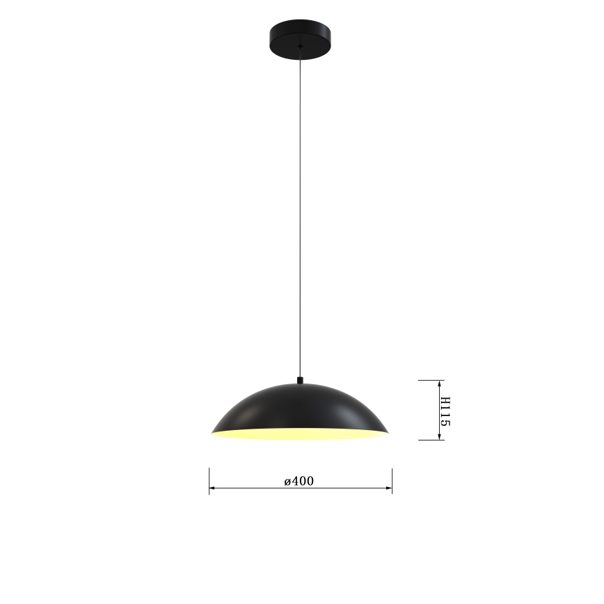 Wofi 6001-104 - LED Dimmable chandelier on a string ROSCOFF LED/19W/230V black/gold