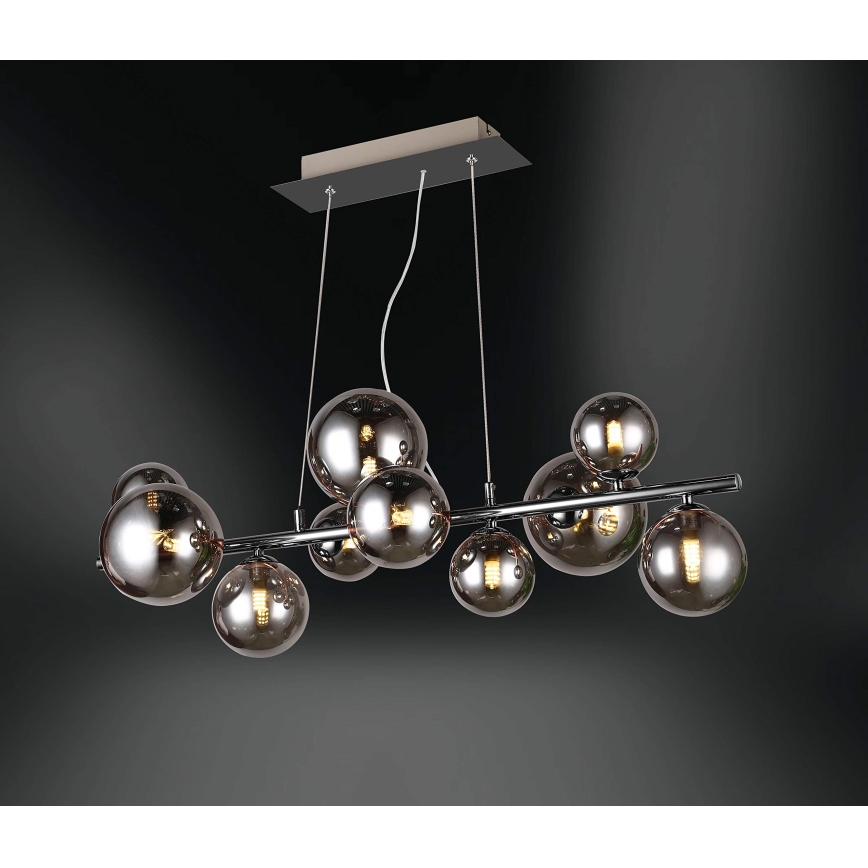 Wofi 6014.10.24.9000 - LED Chandelier on a string VILLA 10xG9/3W/230V black/shiny chrome