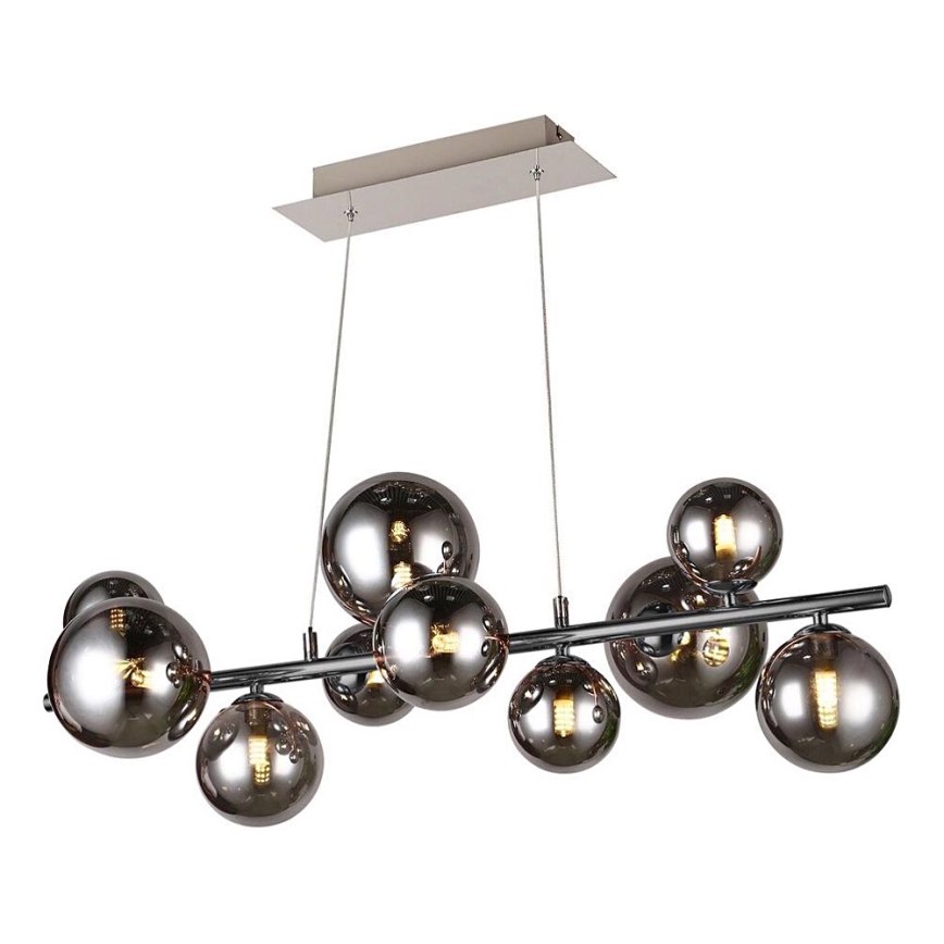 Wofi 6014.10.24.9000 - LED Chandelier on a string VILLA 10xG9/3W/230V black/shiny chrome