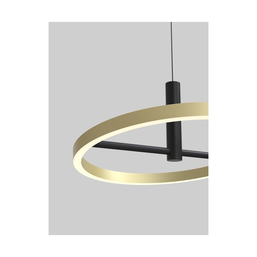 Wofi 6016-104L - BREST Dimmable LED cable-hung pendant light LED/19W/230V Ø 42 cm Black/Gold