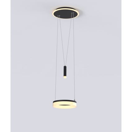 Wofi 6054-302 - LED Dimmable chandelier on a string JESSE LED/15,5W/230V black