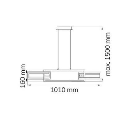 Wofi 6133.03.64.9000 - LED Dimmable chandelier on a string MURIEL LED/26W/230V