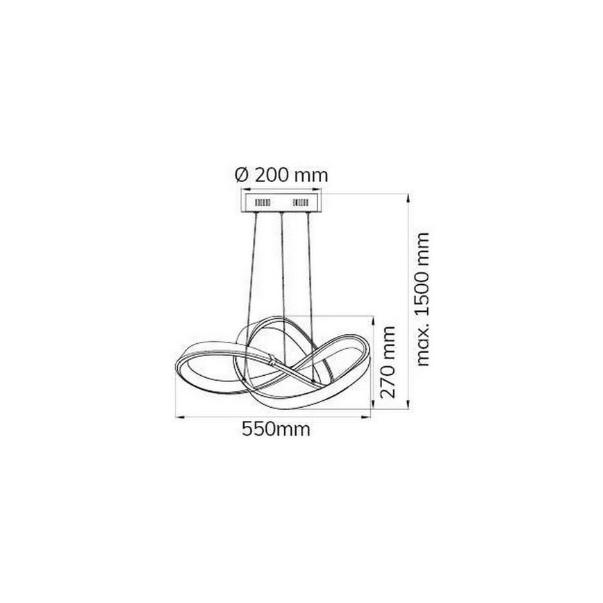 Wofi 6134.01.88.9000 - LED Dimmable chandelier on a string INDIGO LED/44W/230V