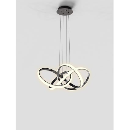 Wofi 6134-105L - LED Dimmable chandelier on a string INDIGO LED/50W/230V black/shiny chrome