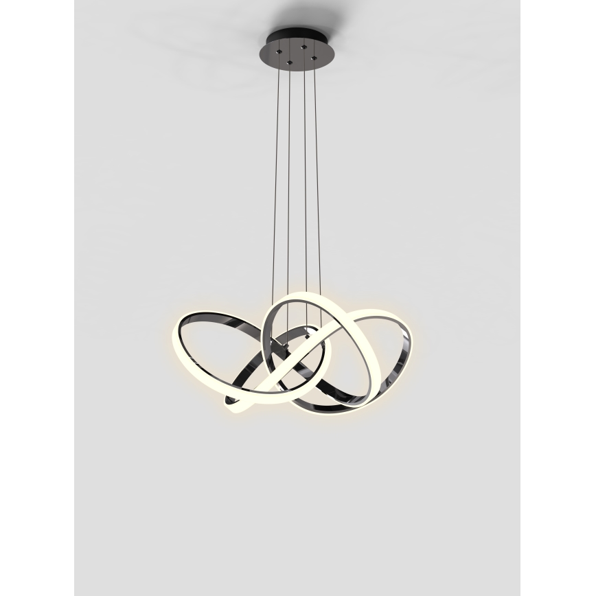 Wofi 6134-105L - LED Dimmable chandelier on a string INDIGO LED/50W/230V black/shiny chrome