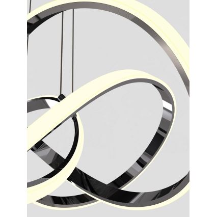 Wofi 6134-105L - LED Dimmable chandelier on a string INDIGO LED/50W/230V black/shiny chrome