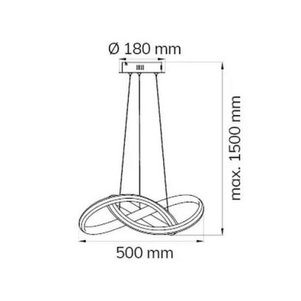 Wofi 6823.01.10.9500 - LED Dimmable chandelier on a string SOLO LED/28W/230V