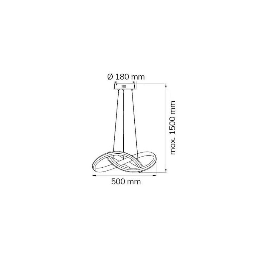Wofi 6823.01.10.9500 - LED Dimmable chandelier on a string SOLO LED/28W/230V