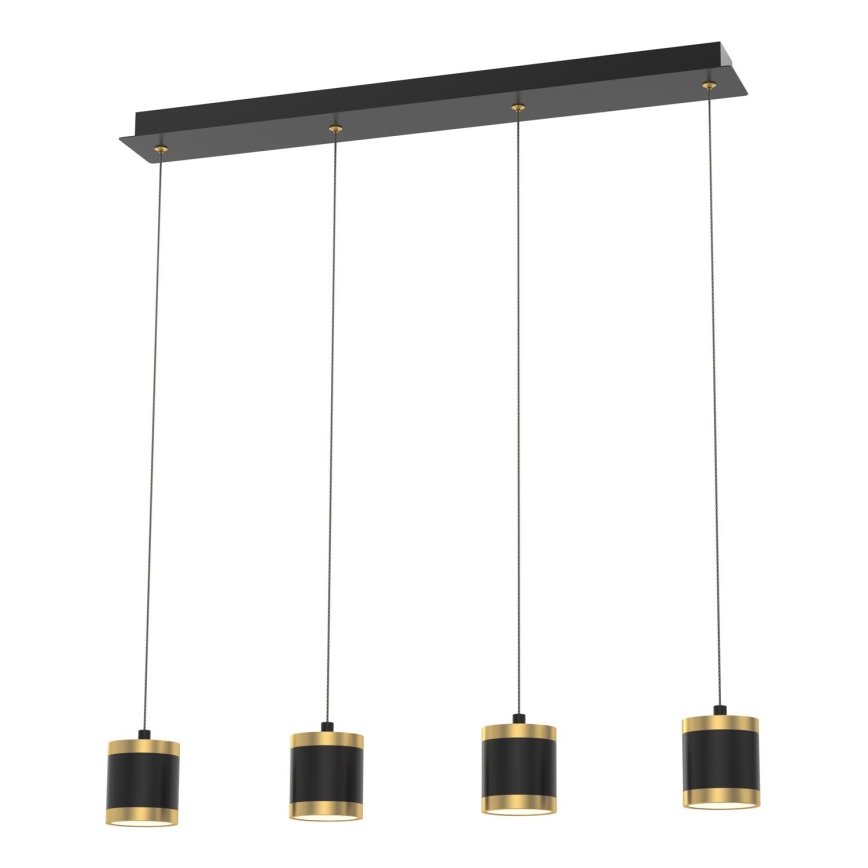 Wofi 7003-404 - LED Dimmable chandelier on a string TOULOUSE LED/34W/230V black/gold